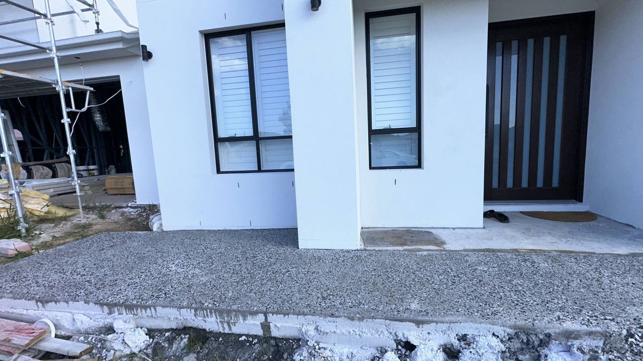 Exposed Aggregate Entry Steps - exposed aggregate project in Brisbane