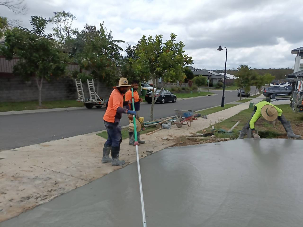 Concrete Driveway Finishing - concrete driveways project in Brisbane